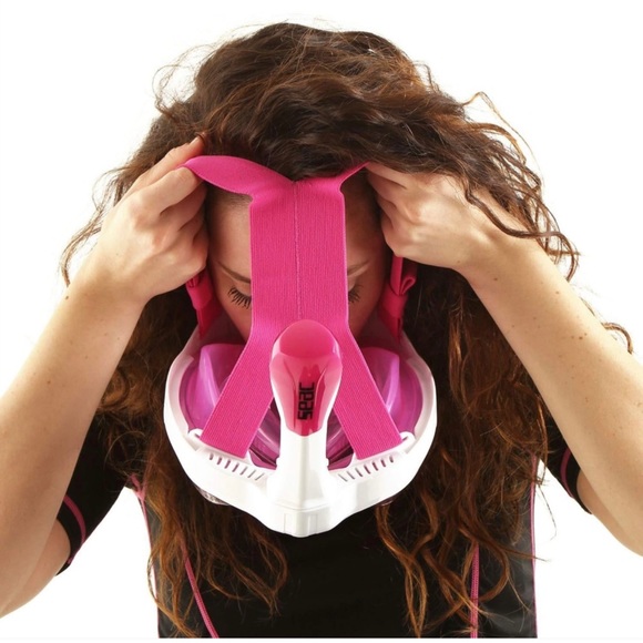 S/M Pink SEAC Magica Full Face Snorkeling Mask Anti-fog Panoramic View NEW NIP - Picture 4 of 9